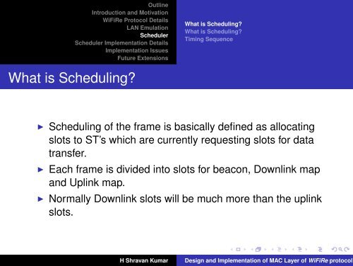 Design and Implementation of MAC Layer of WiFiRe protocol