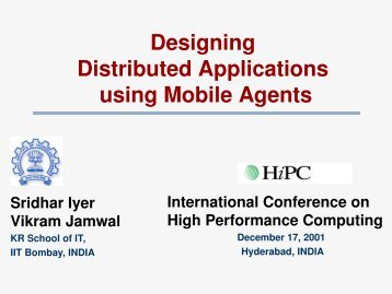 Designing Distributed Applications using Mobile Agents