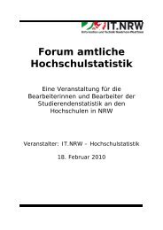 Forum amtliche Hochschulstatistik