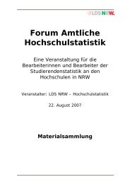 Forum Amtliche Hochschulstatistik - Information und Technik ...