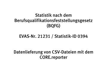 Datenlieferung CSV