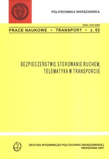 Bezpieczeństwo, sterowanie ruchem,telematyka w transporcie