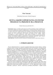 Ocena jakości oświetlenia sylwetki pieszego na przejściu dla pieszych