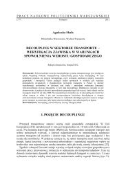 decoupling w sektorze transportu – weryfikacja zjawiska w ...