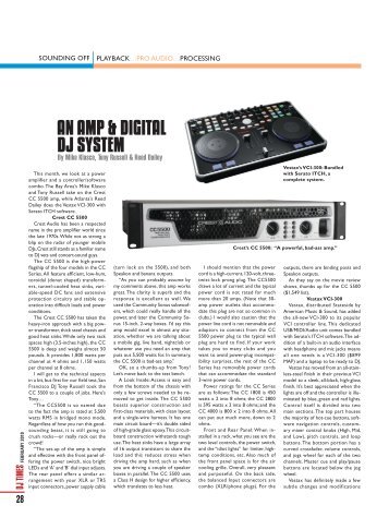 An Amp & Digital DJ System - Crest Audio