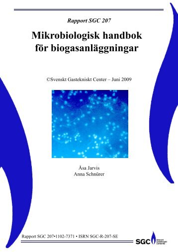 SGC Rapport 207 Mikrobiologisk handbok fÃ¶r biogasanlÃ¤ggningar