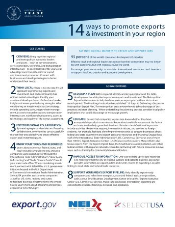 14 ways to promote exports & investment - International Trade ...