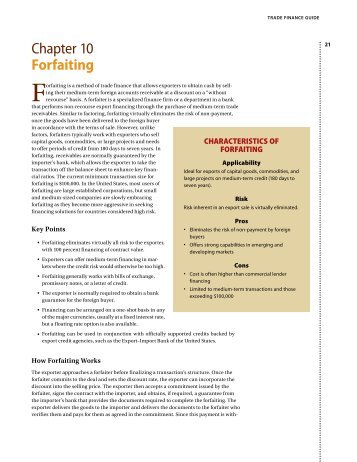 Chapter 10 Forfaiting - International Trade Administration