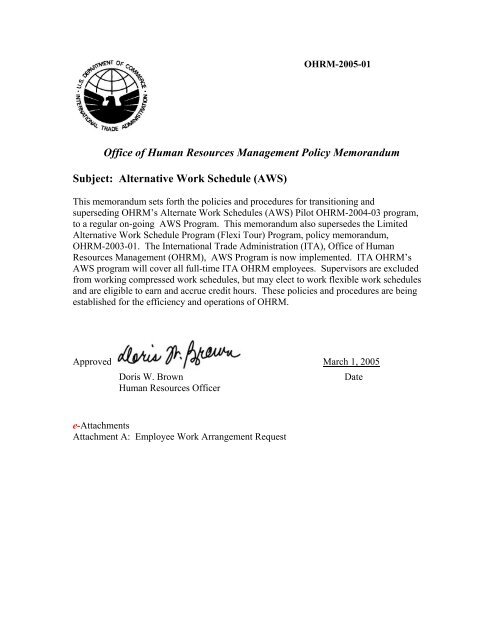 Office of Human Resources Management Policy Memorandum ...