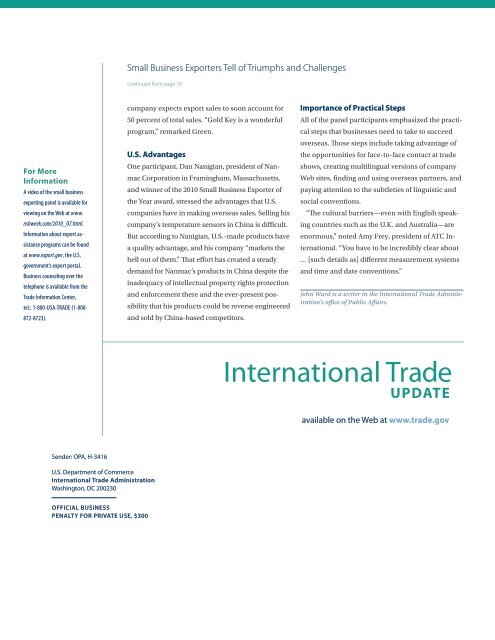 Full Issue in PDF - International Trade Administration