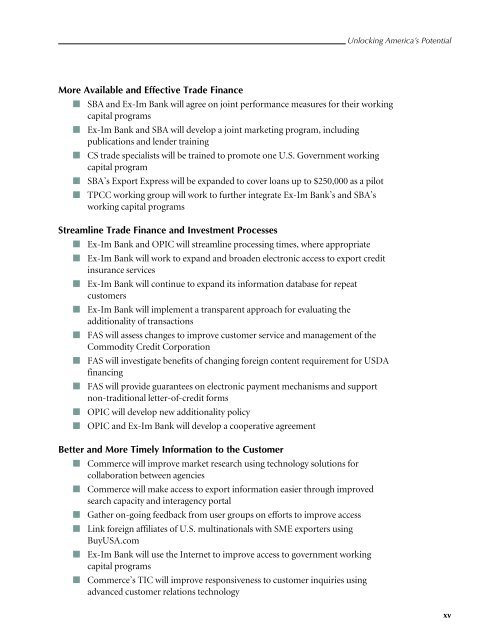 National Export Strategy 2002 - International Trade Administration ...