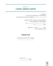 Annex 2 A MODEL COMPANY CHARTER C H A R T E R