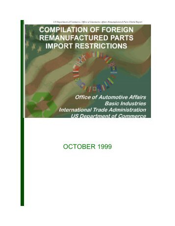 Compilation of Foreign Remanufactured Parts Import Restrictions