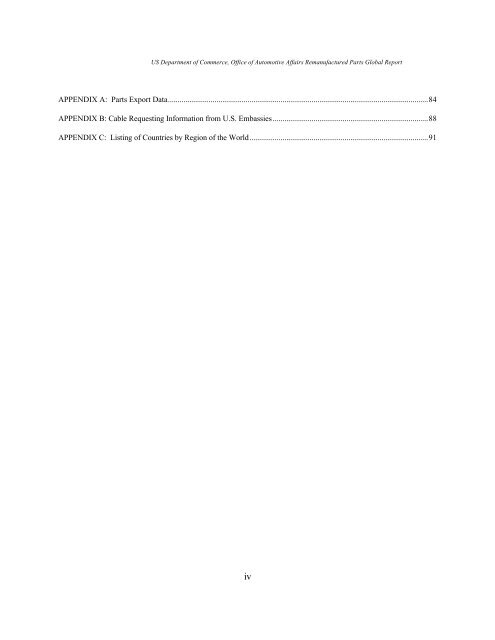 Compilation of Foreign Remanufactured Parts Import Restrictions