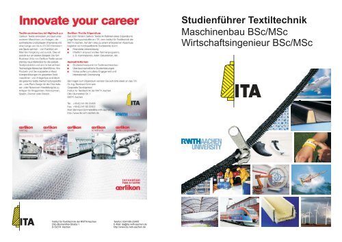 Studienfuhrer Institut Fur Textiltechnik Rwth chen