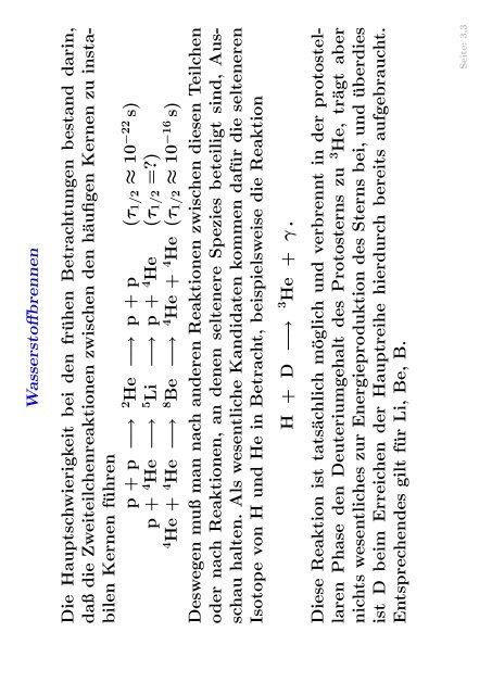 Wasserstoffbrennen (pp-Kette) - Institut fÃ¼r Theoretische Astrophysik
