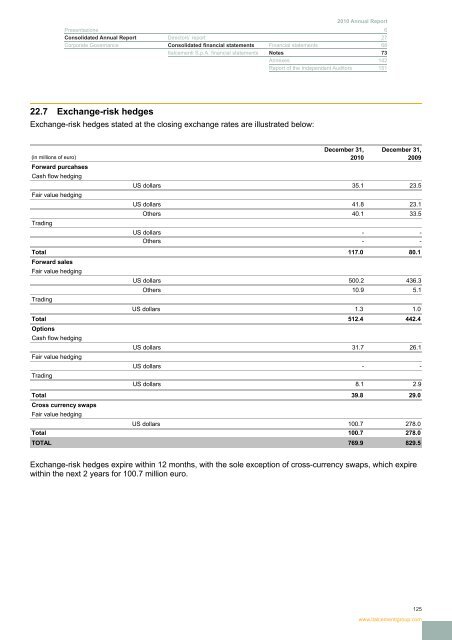 Report 2010 - Italcementi Group