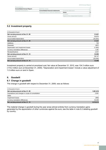 Report 2010 - Italcementi Group