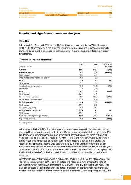 2012 Annual Report - Italcementi Group