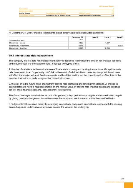 2011 Annual Report - Italcementi Group