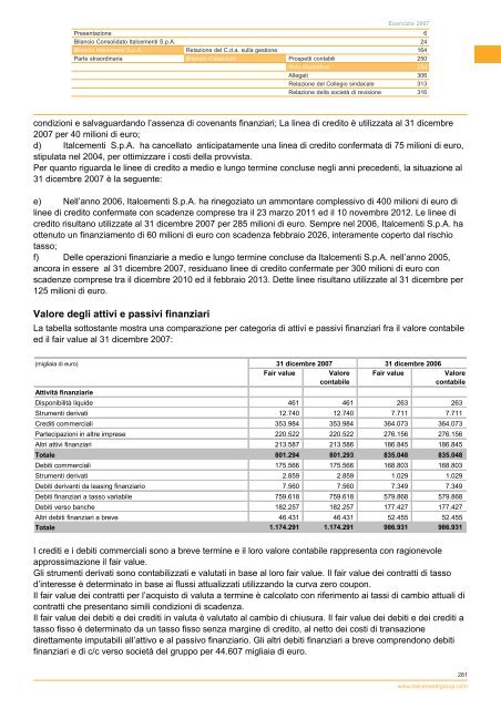 Bilancio 2007 - Italcementi Group