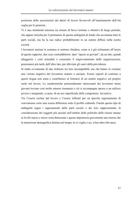 La valorizzazione dei lavoratori maturi (over 50): una ... - Italia Lavoro