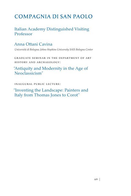 2011-2012 - The Italian Academy - Columbia University