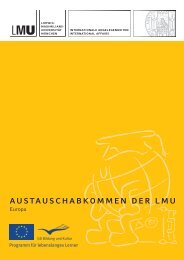 Austauschabkommen der LMU â Europa - Institut fÃ¼r Italienische ...