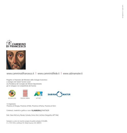 Brochure cammino Francesco