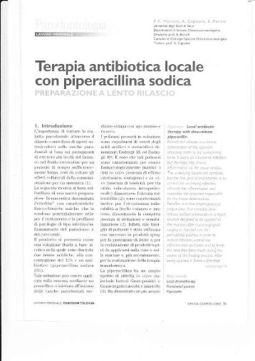 Terapia antibiotica locale - italmed