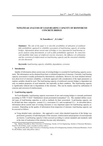 nonlinear analysis of load-bearing capacity of reinforced concrete ...