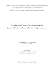 Proceedings of XIIIth Bilateral Czech / German Symposium ...