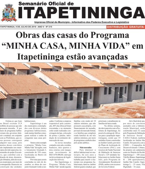 prefeitura do municÃpio de itapetininga - sp - Prefeitura Municipal de