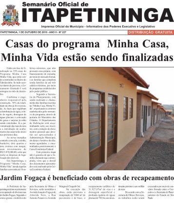 Casas do programa Minha Casa, Minha Vida estÃ£o sendo finalizadas