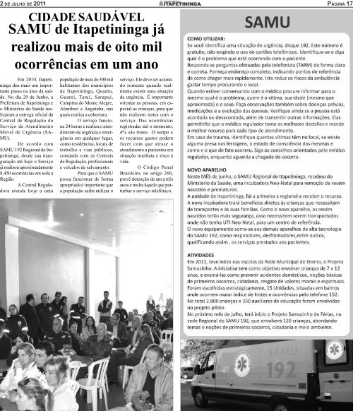 cidade educadora - Prefeitura Municipal de Itapetininga - Governo ...