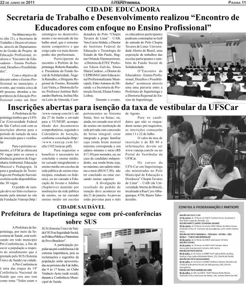 Editorial - Prefeitura Municipal de Itapetininga