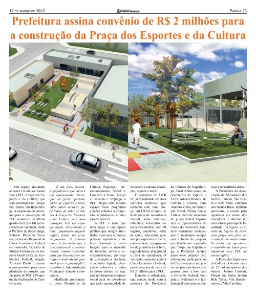 distrito da conceiÃ§Ã£o ganha unidade escolar municipal - Prefeitura ...