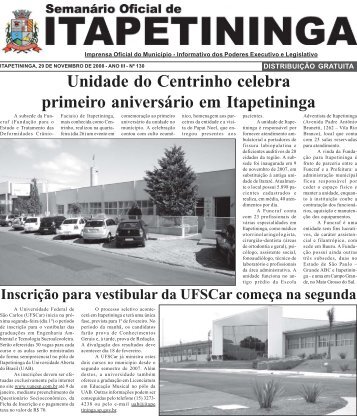 Unidade do Centrinho celebra primeiro aniversÃ¡rio em Itapetininga