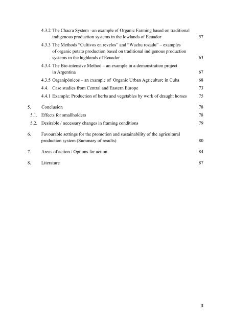 Annex 4: Case study âOrganic Farmingâ - ITAS