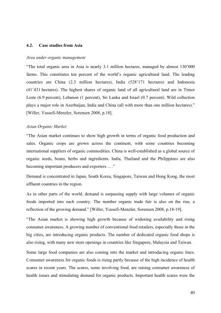 Annex 4: Case study âOrganic Farmingâ - ITAS