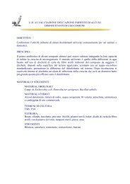 valutazione dell'azione inibente di alcuni disinfettanti di uso comune