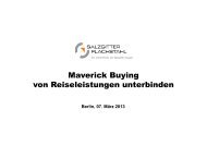 Restricting maverick buying for travel products - ITB Berlin Kongress