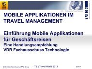 Mobile Applikationen im Travel Management - ITB Berlin Kongress