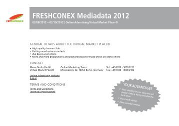 Freshconex Mediadata 2012 - ITB Berlin