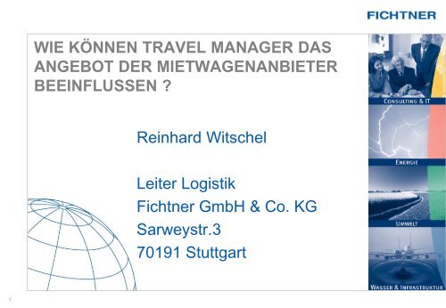 Reinhardt Witschel: Mietwagen Anbieter Beeinflussung - ITB Berlin ...