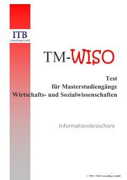 InformationsbroschÃ¼re - Test fÃ¼r medizinische ... - ITB Consulting