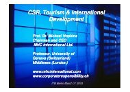 CSR, Tourism & CSR, Tourism & International ... - ITB Berlin