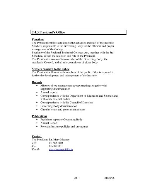 Section 15 - Institute of Technology Blanchardstown