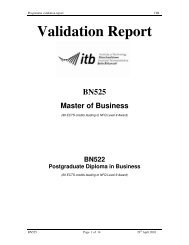 Validation Report BN525 - Institute of Technology Blanchardstown