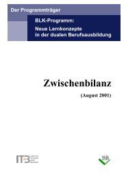 Zwischenbilanz 2001 - Institut Technik und Bildung